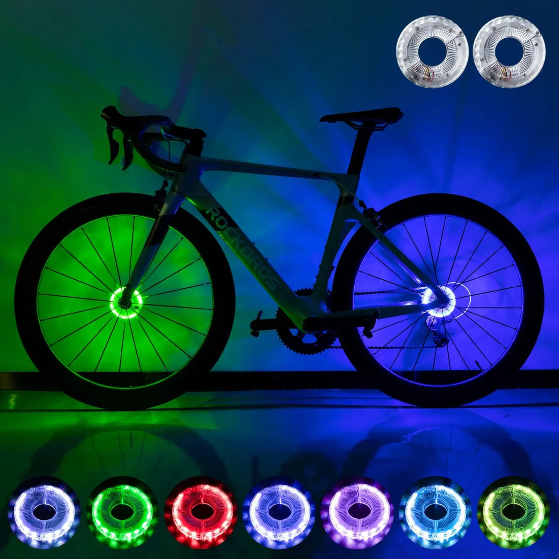 Luz LED para ruedas. No usar en la vía pública. ROCKBROS