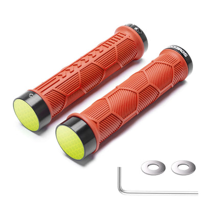 ROCKBROS Puños de manillar para bicicleta con doble cierre para manillares de 22,2mm