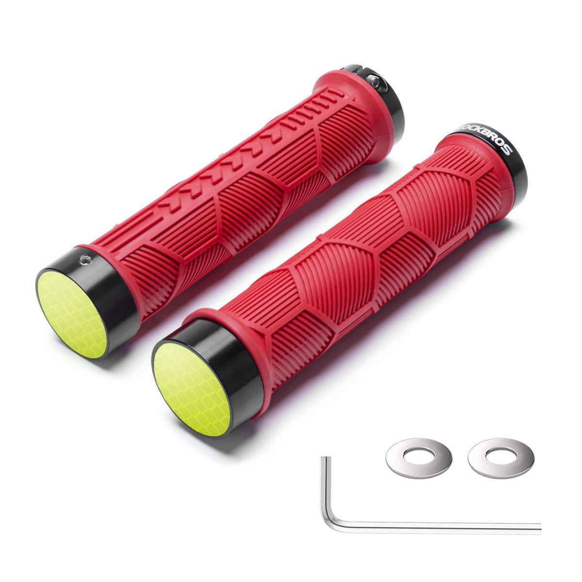 ROCKBROS Puños de manillar para bicicleta con doble cierre para manillares de 22,2mm