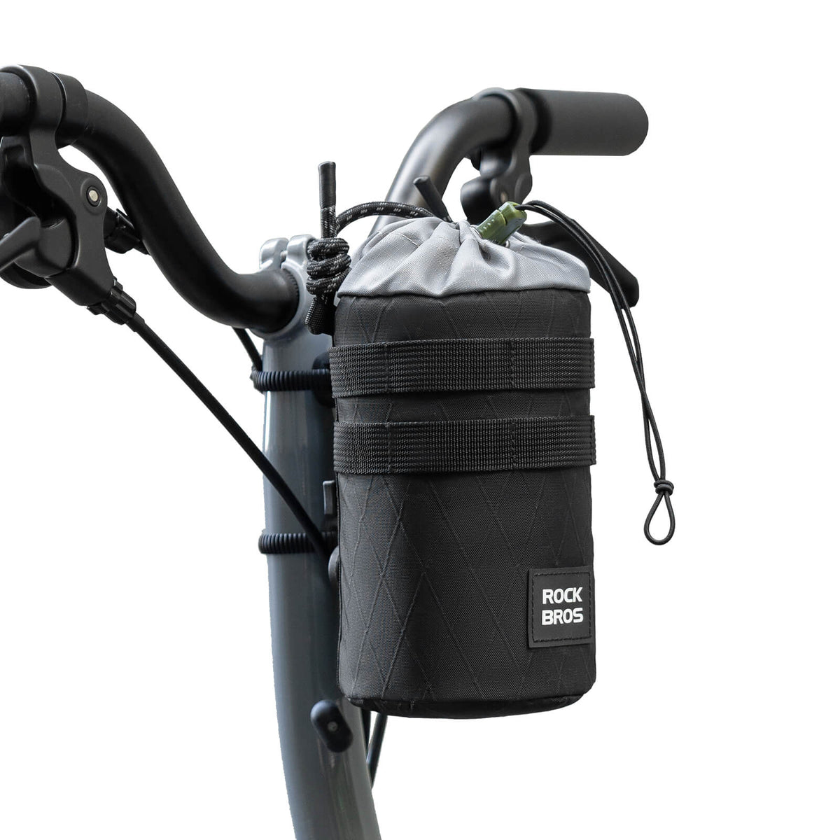 ROCKBROS Bolsa de manillar para bicicleta 1.2L para botellas Ø10 cm
