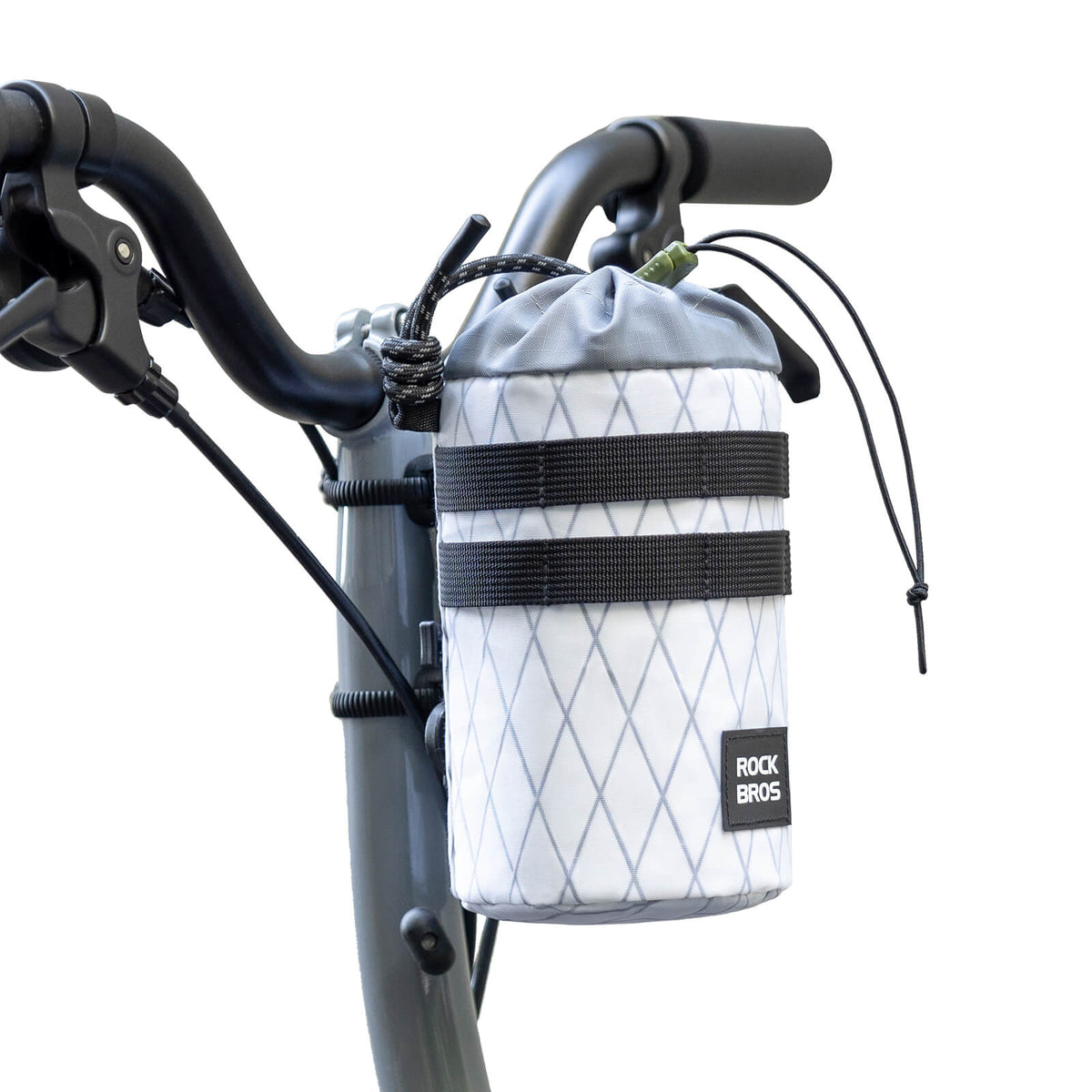 ROCKBROS Bolsa de manillar para bicicleta 1.2L para botellas Ø10 cm