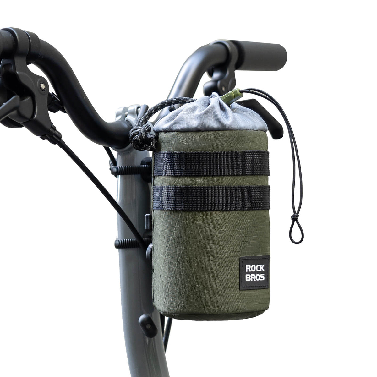 ROCKBROS Bolsa de manillar para bicicleta 1.2L para botellas Ø10 cm