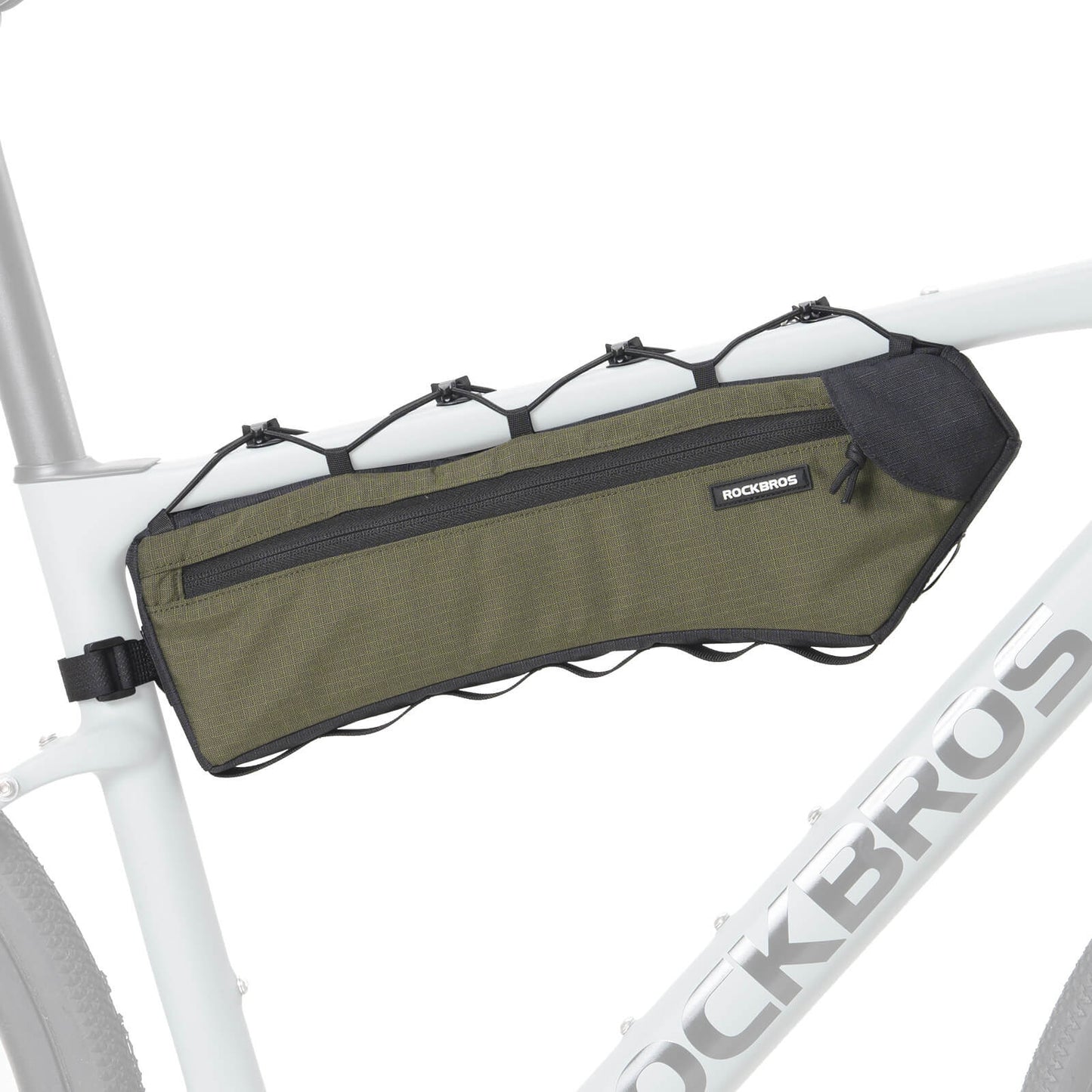 Bolsa para cuadro de bicicleta, bolsa triangular, 1,9 L, ultrafina y de acceso rápido, ROCKBROS