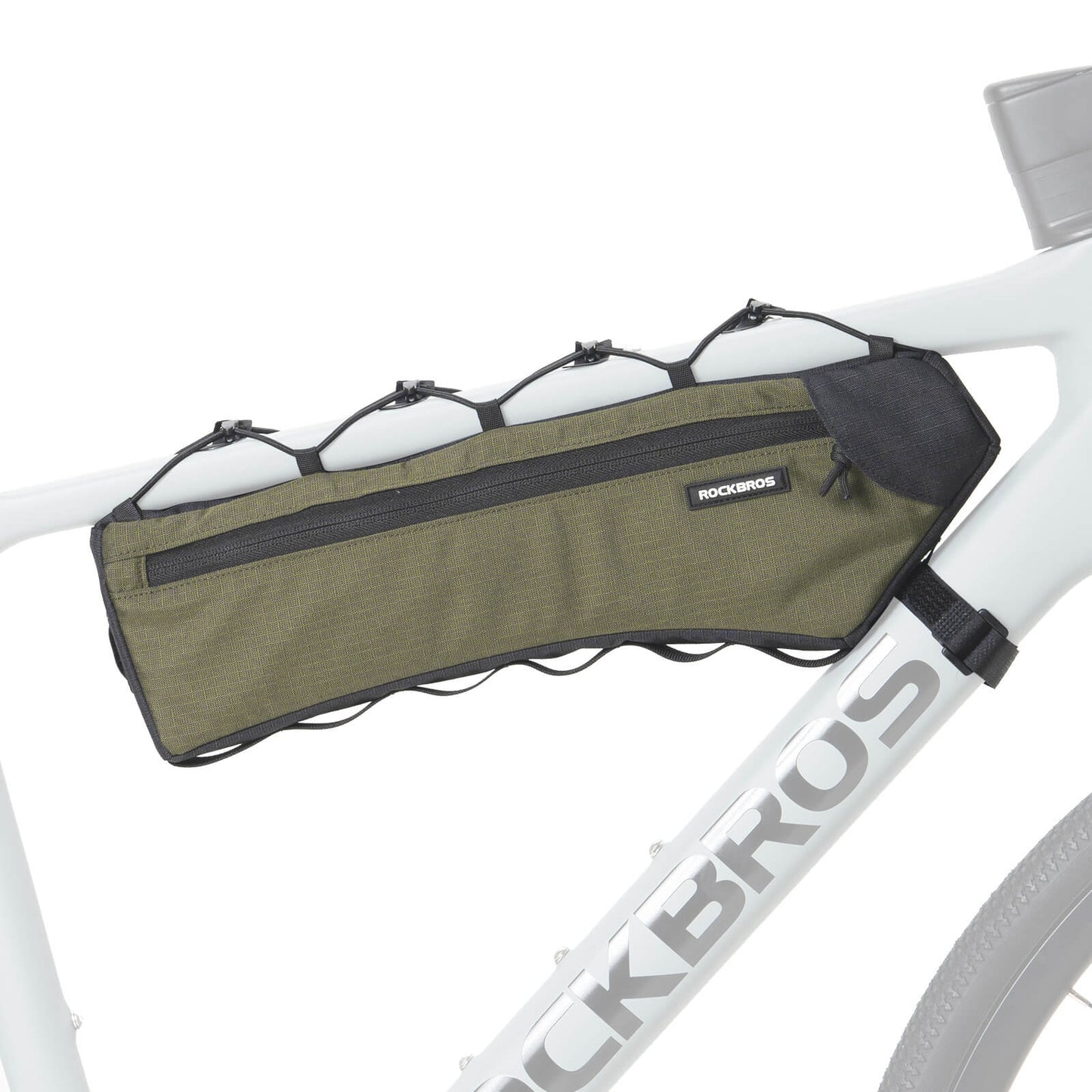 Bolsa para cuadro de bicicleta, bolsa triangular, 1,9 L, ultrafina y de acceso rápido, ROCKBROS