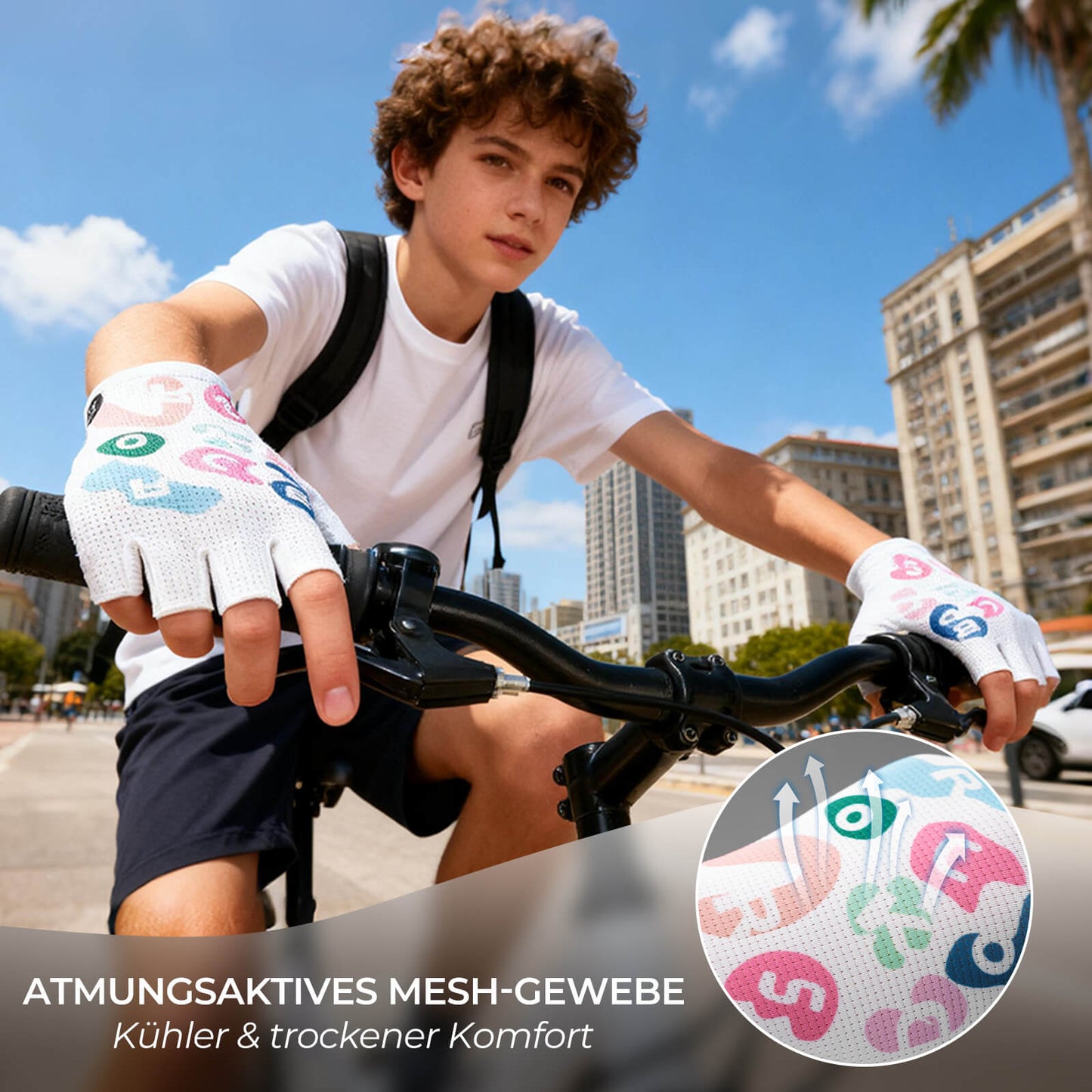 Guantes de ciclismo de medio dedo ROCKBROS, SBR transpirables