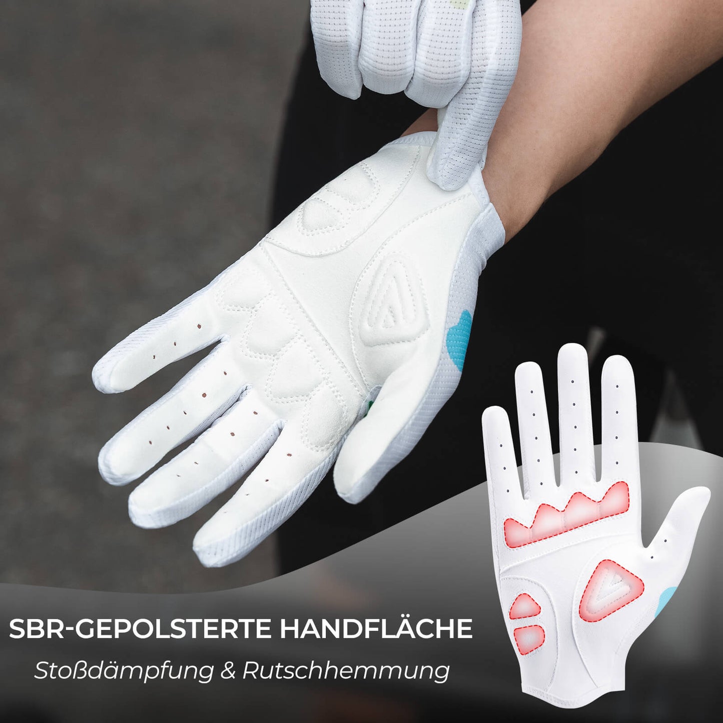 Guantes de ciclismo con acolchado SBR, transpirables, muy flexibles, ROCKBROS