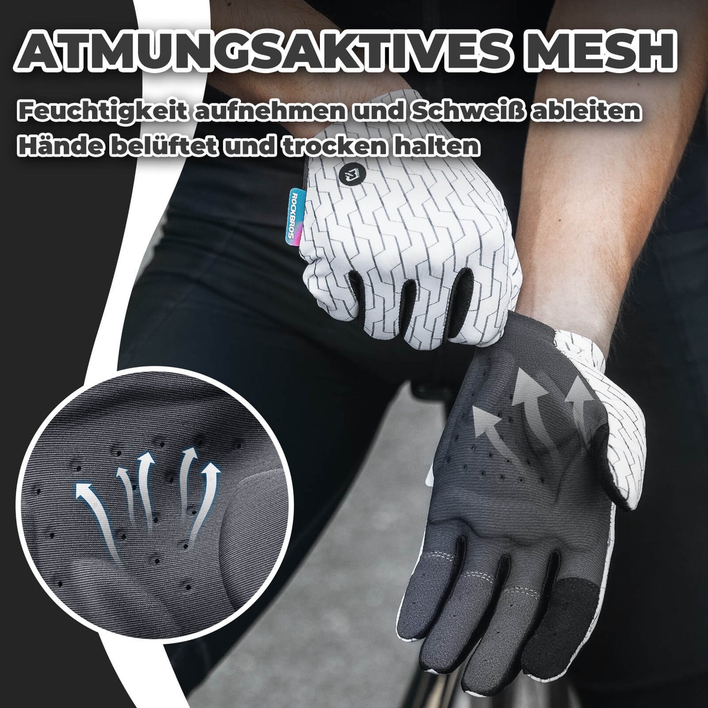 Guantes de ciclismo ROCKBROS con funcionalidad de pantalla táctil