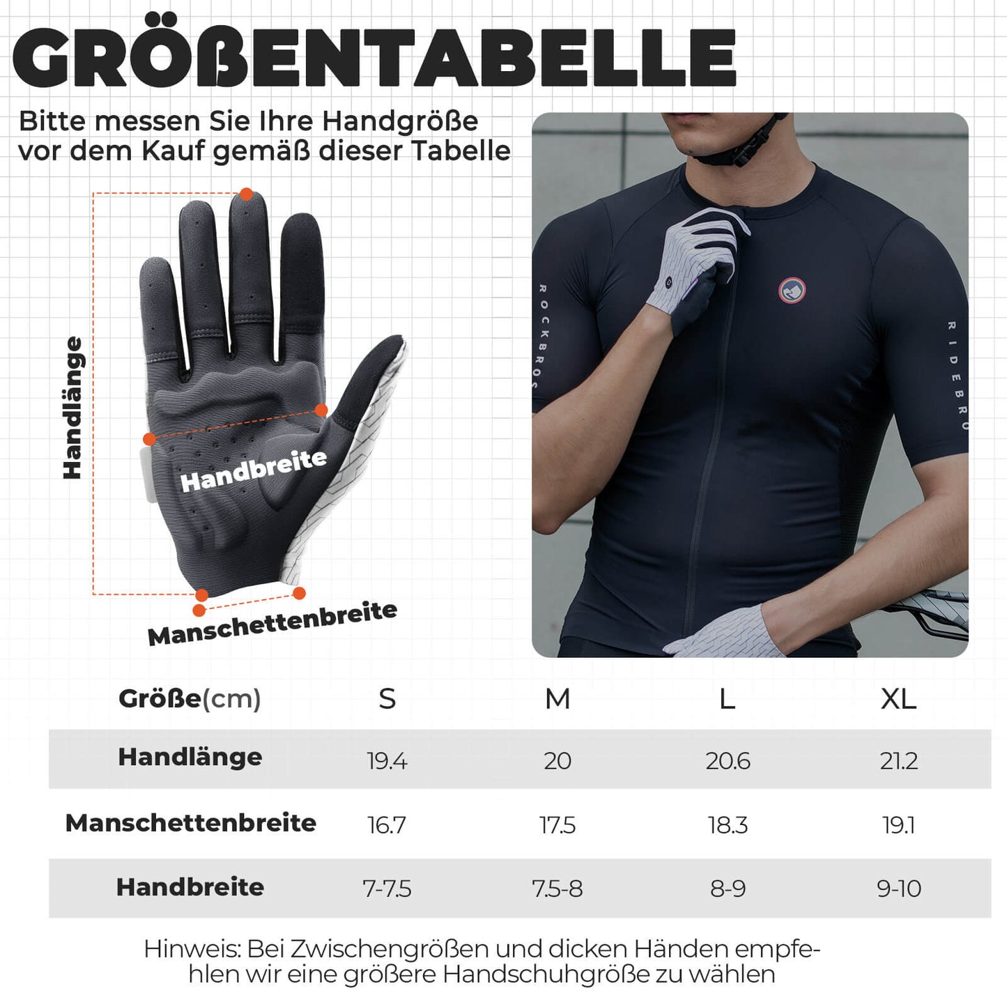 Guantes de ciclismo ROCKBROS con funcionalidad de pantalla táctil