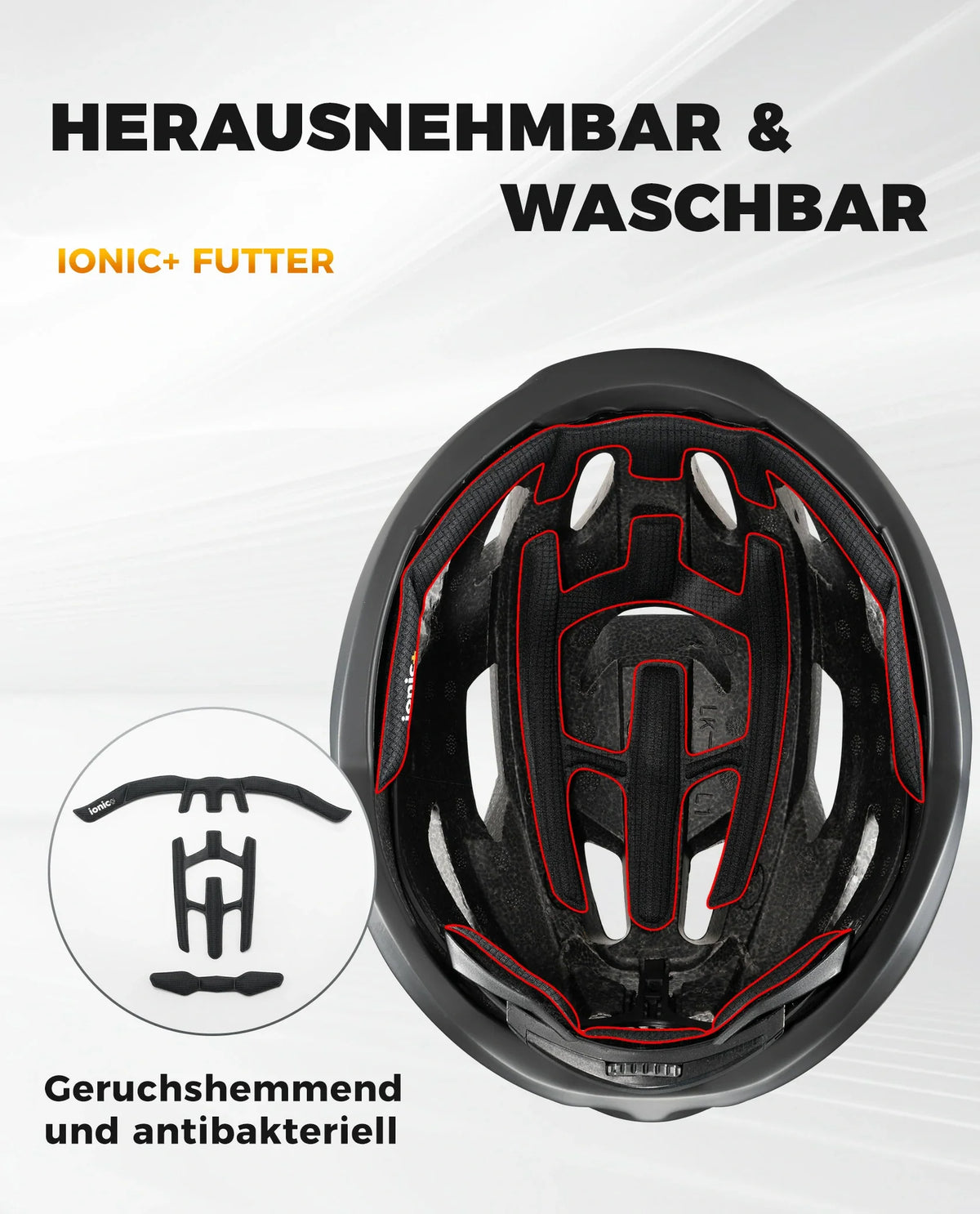 ROCKBROS Casco de bicicleta deportivo Mountainbike casco de protección transpirable 54-58cm