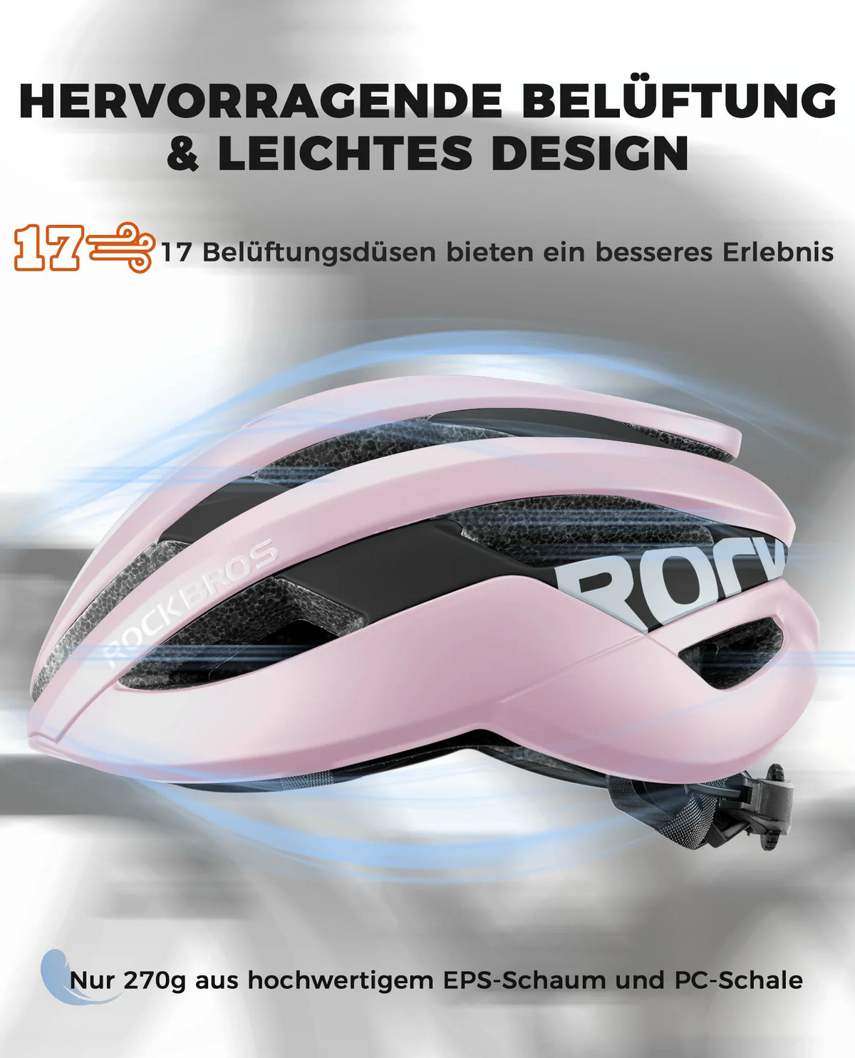 ROCKBROS Casco de bicicleta deportivo Mountainbike casco de protección transpirable 54-58cm