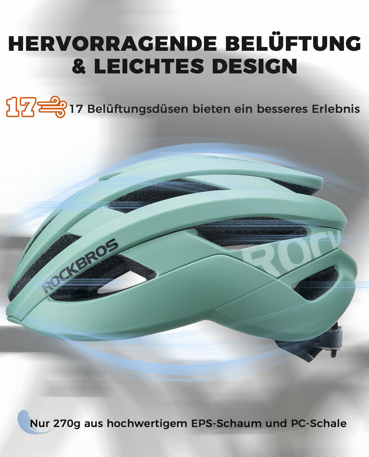 ROCKBROS Casco de bicicleta deportivo Mountainbike casco de protección transpirable 54-58cm