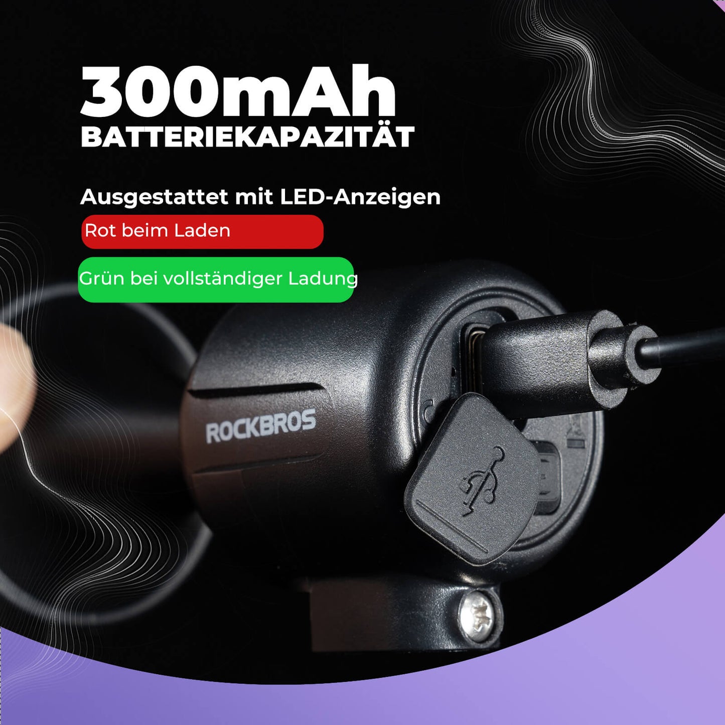 Timbre de bicicleta eléctrica 120dB para manillares de 22,2/25,4/31,8 mm ROCKBROS