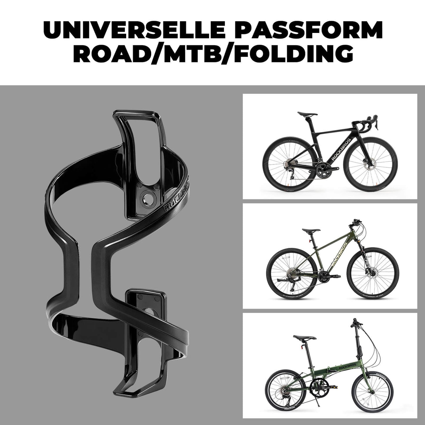 Portabidones para bicicleta, paquete de 2, ROCKBROS
