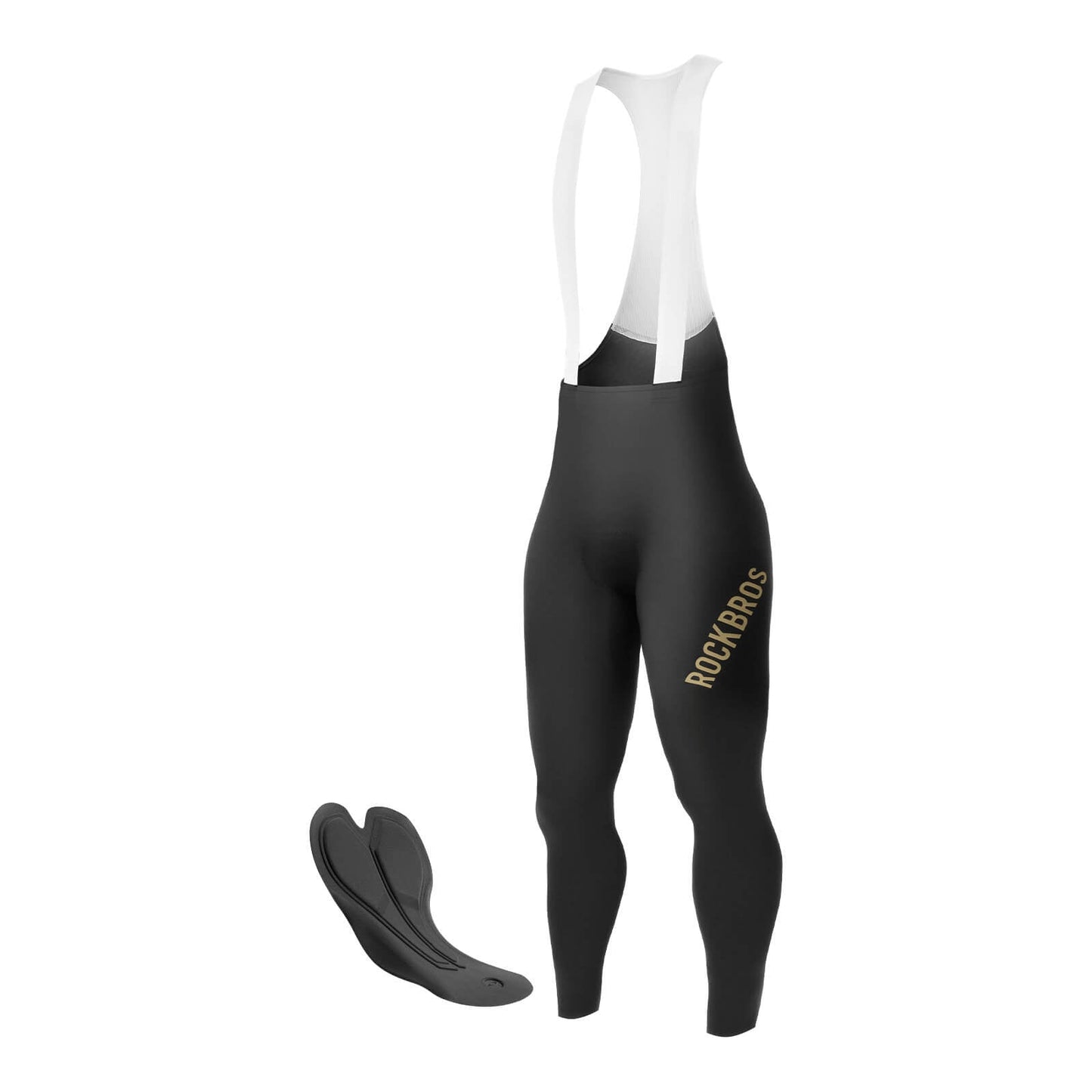 Culotte largo con tirantes de ciclismo acolchado para hombre ROCKBROS