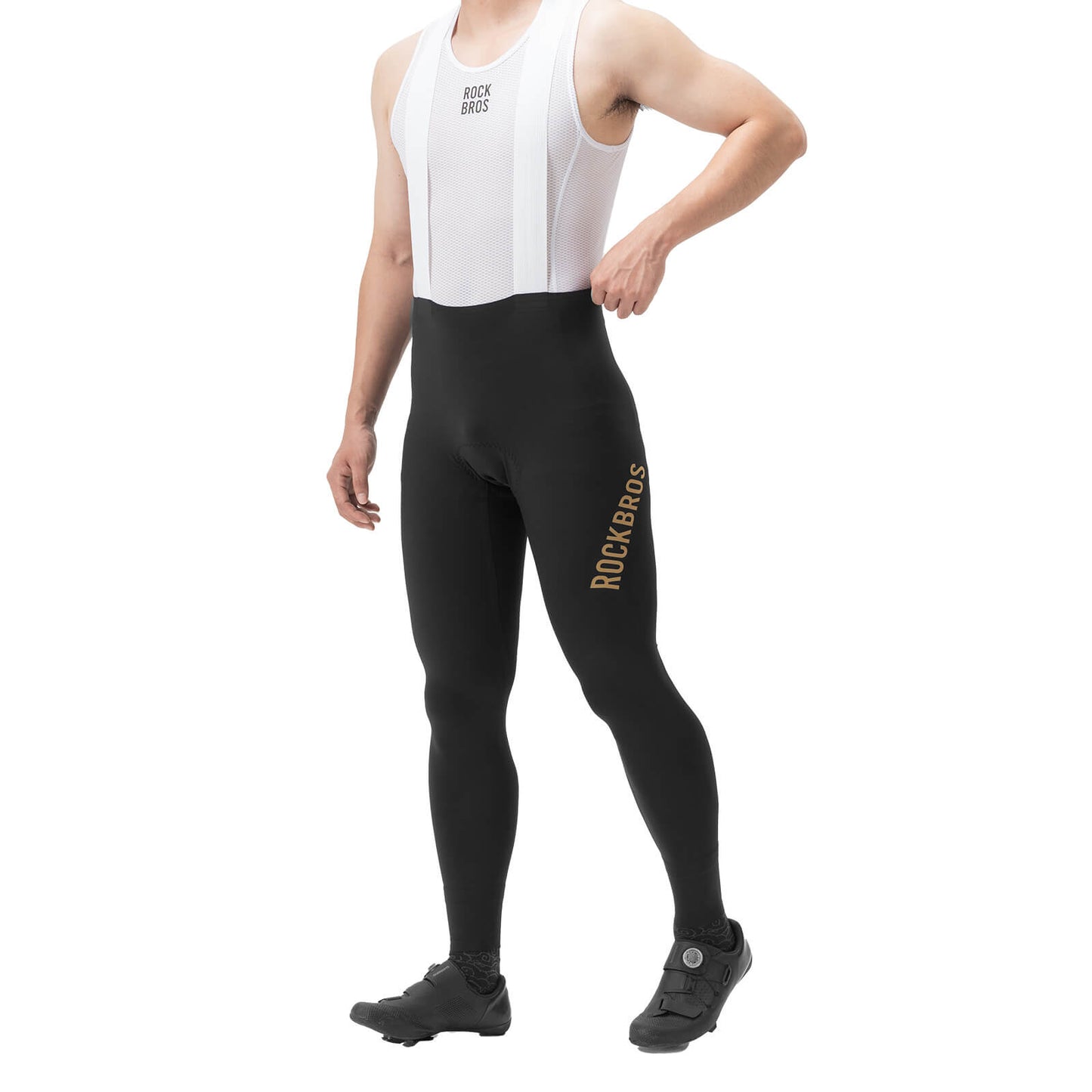 Culotte largo con tirantes de ciclismo acolchado para hombre ROCKBROS