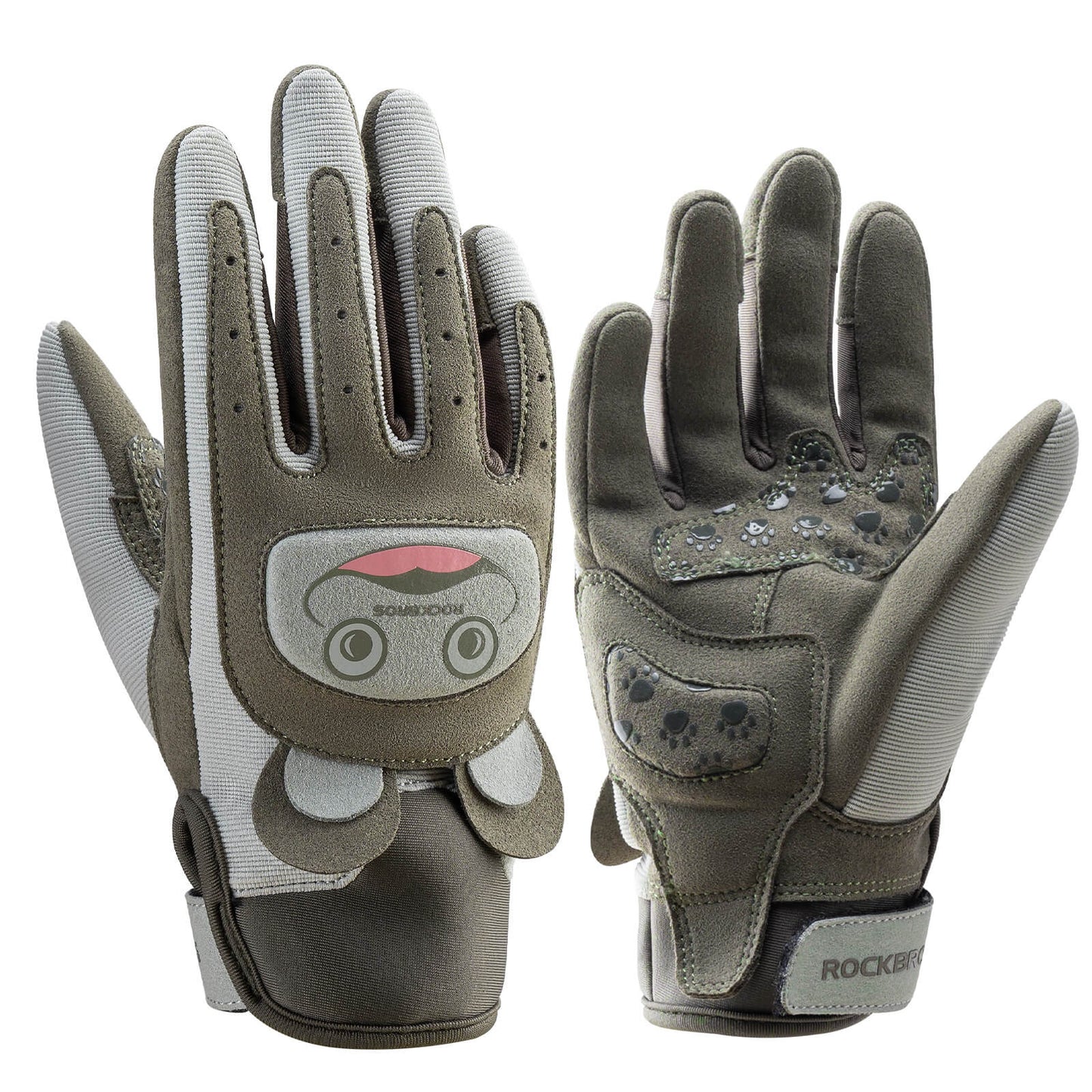 Guantes de ciclismo para niños transpirables y antideslizantes con protección SBR ROCKBROS