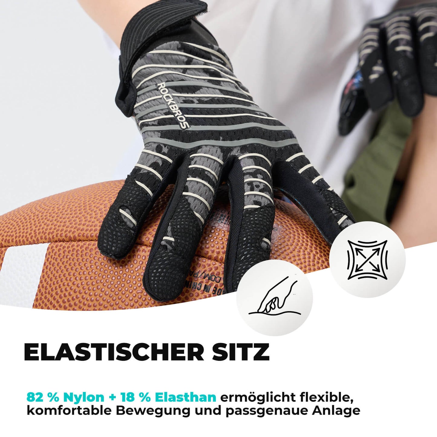 Guantes deportivos profesionales para niños, transpirables y elásticos, ROCKBROS