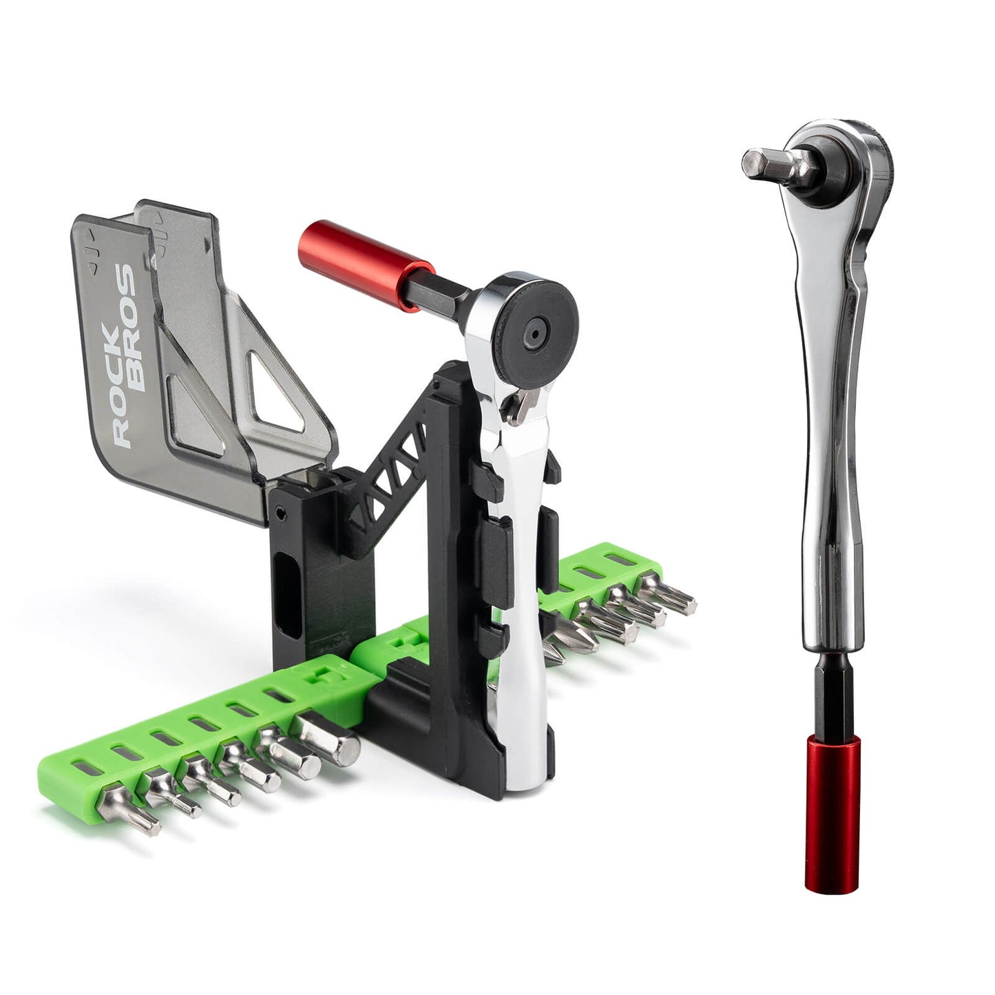 Juego de herramientas magnéticas para bicicleta con llave de trinquete ROCKBROS