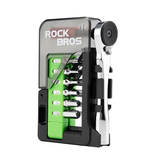 Juego de herramientas magnéticas para bicicleta con llave de trinquete ROCKBROS