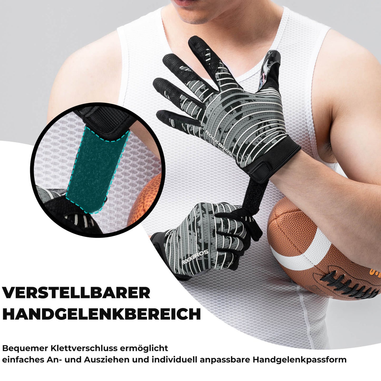 Guantes deportivos profesionales para adultos transpirables y elásticos ROCKBROS