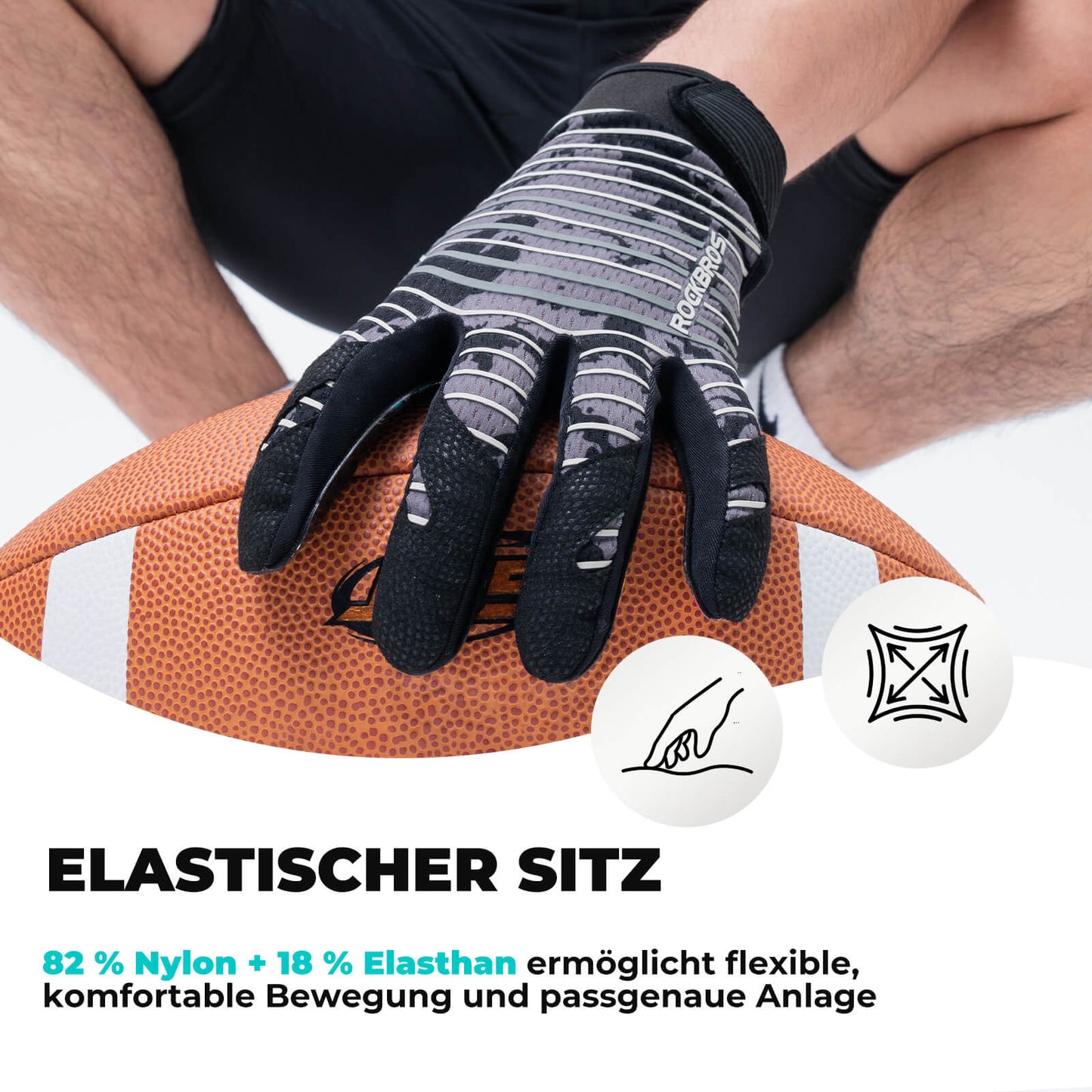 Guantes deportivos profesionales para adultos transpirables y elásticos ROCKBROS