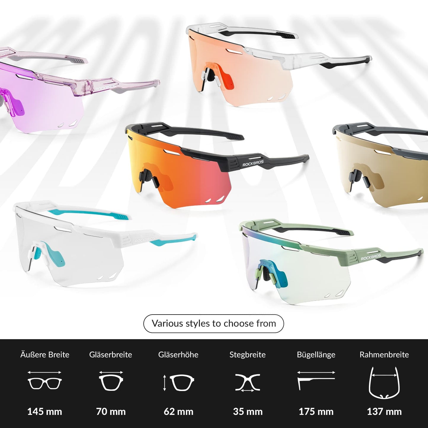 Gafas de ciclismo ultraligeras, gafas de sol polarizadas con protección UV400, ROCKBROS