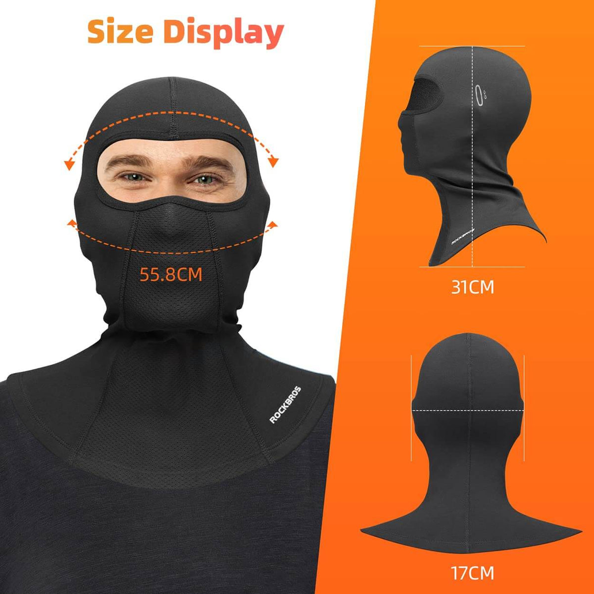ROCKBROS Pasamontañas Invierno Balaclavas para deportes al aire libre