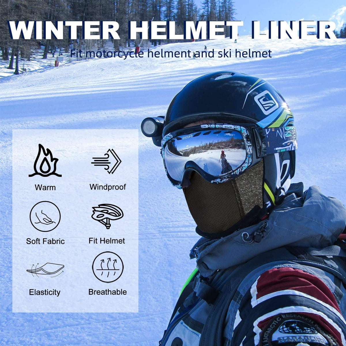 ROCKBROS Pasamontañas Invierno Balaclavas para deportes al aire libre