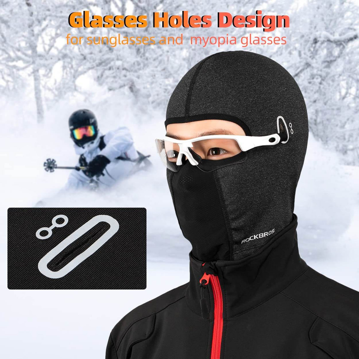 ROCKBROS Pasamontañas Invierno Balaclavas para deportes al aire libre