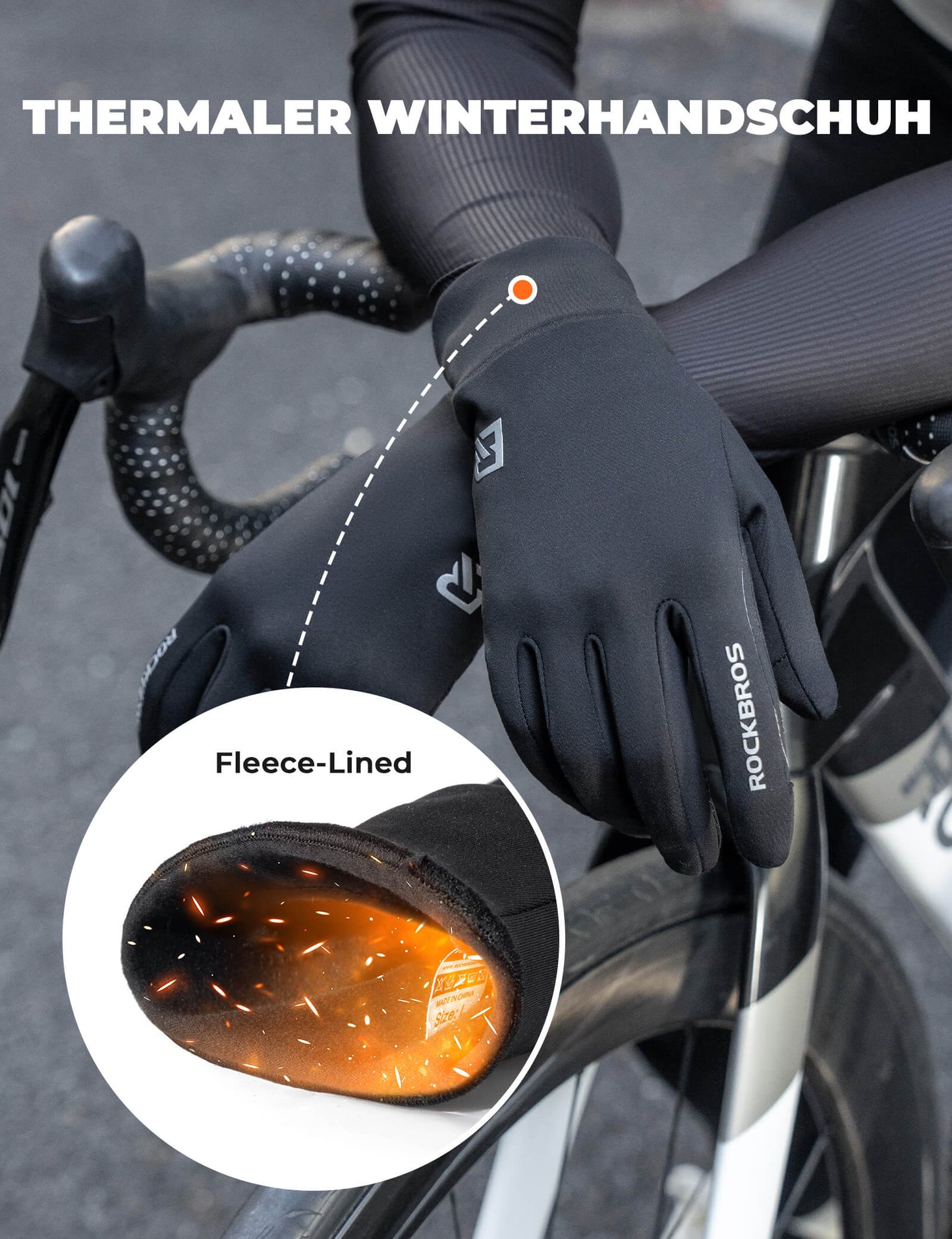 Guantes de ciclismo antideslizantes y reflectantes ROCKBROS