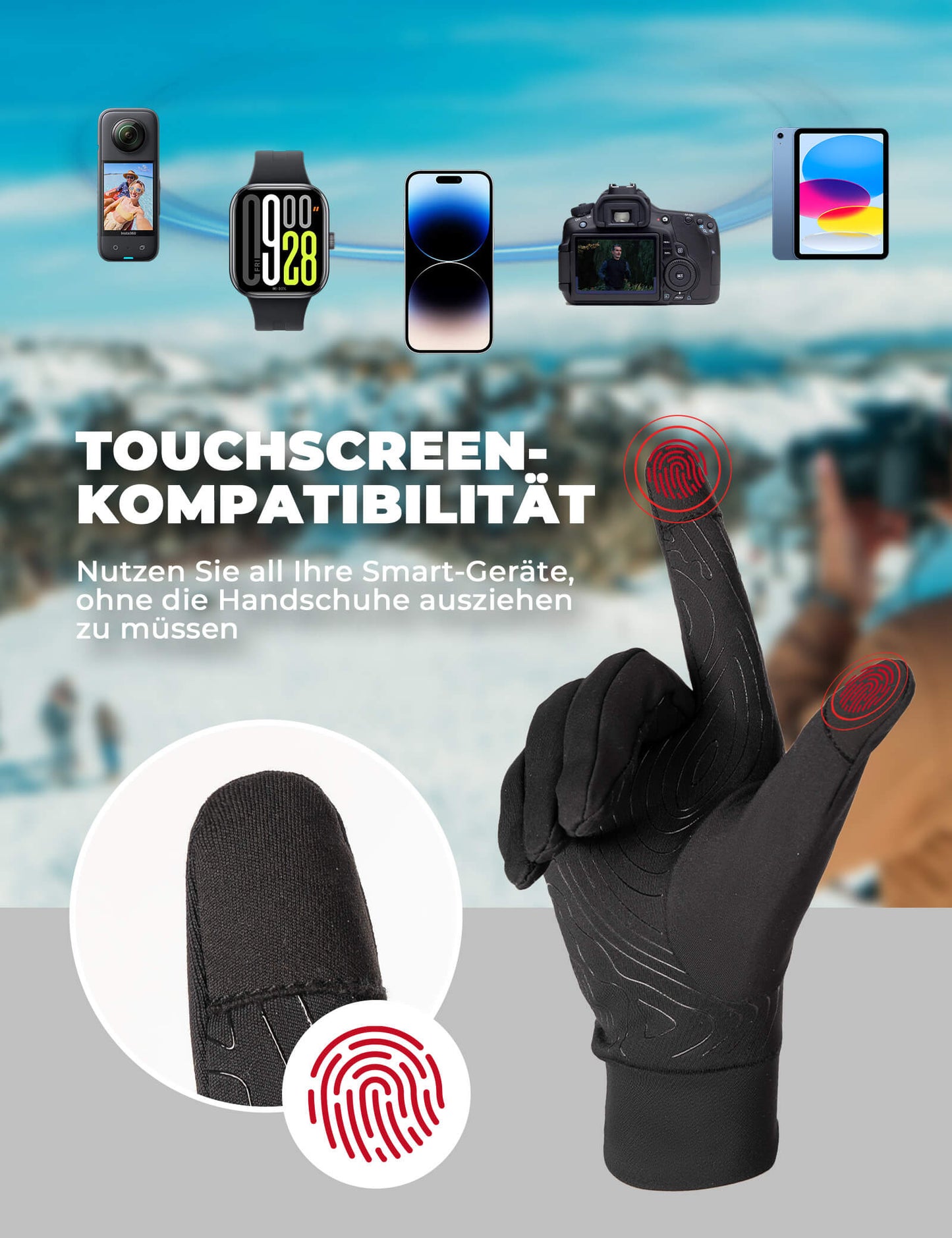 Guantes de ciclismo antideslizantes y reflectantes ROCKBROS