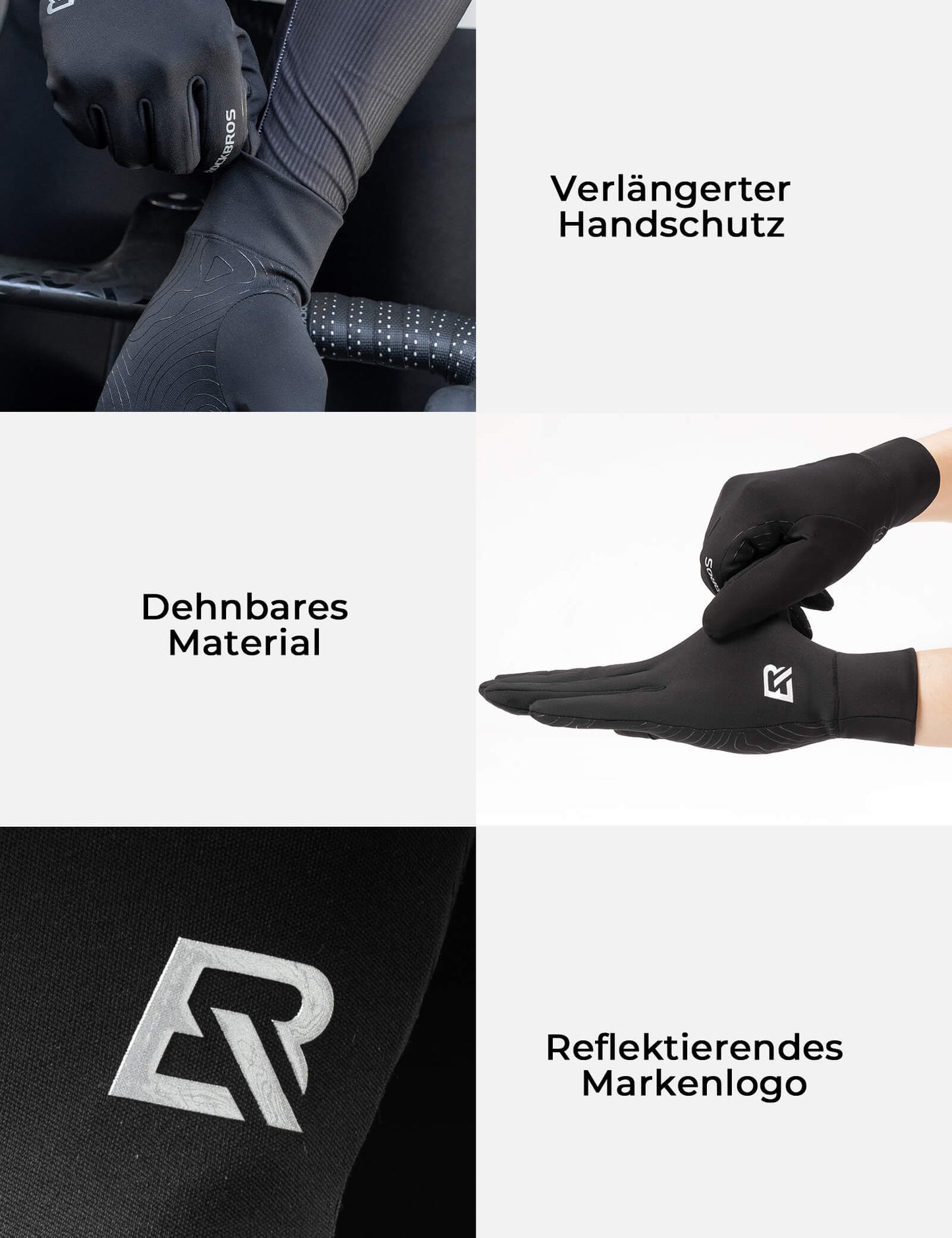 Guantes de ciclismo antideslizantes y reflectantes ROCKBROS