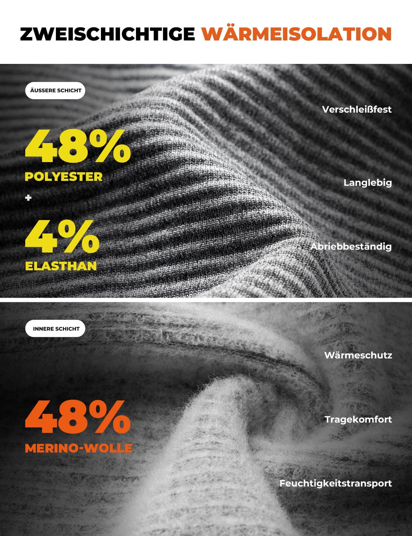 Ropa interior de ciclismo de doble capa, reflectante, con aislamiento térmico, para hombre, ROCKBROS