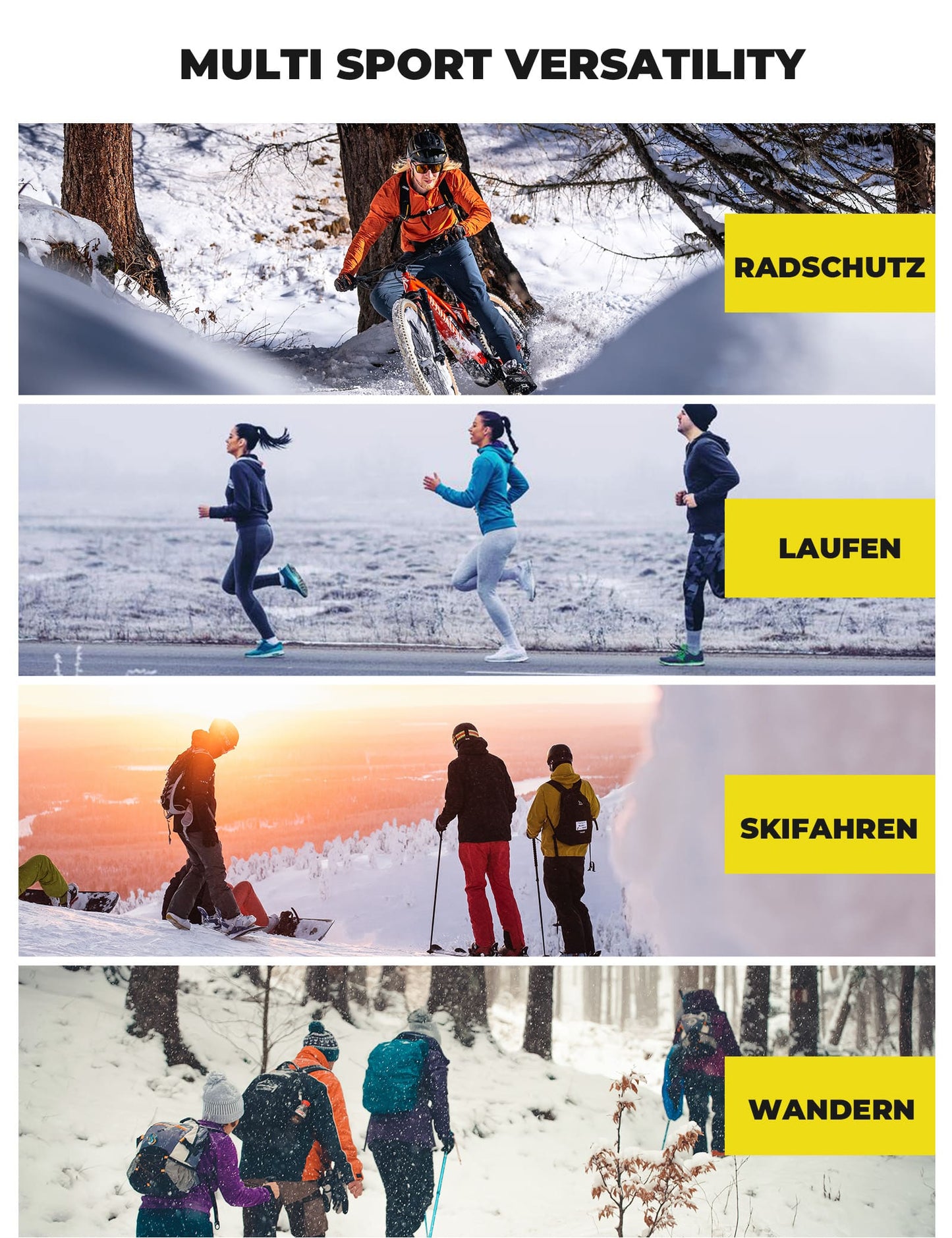 Ropa interior de ciclismo de doble capa, reflectante, con aislamiento térmico, para hombre, ROCKBROS