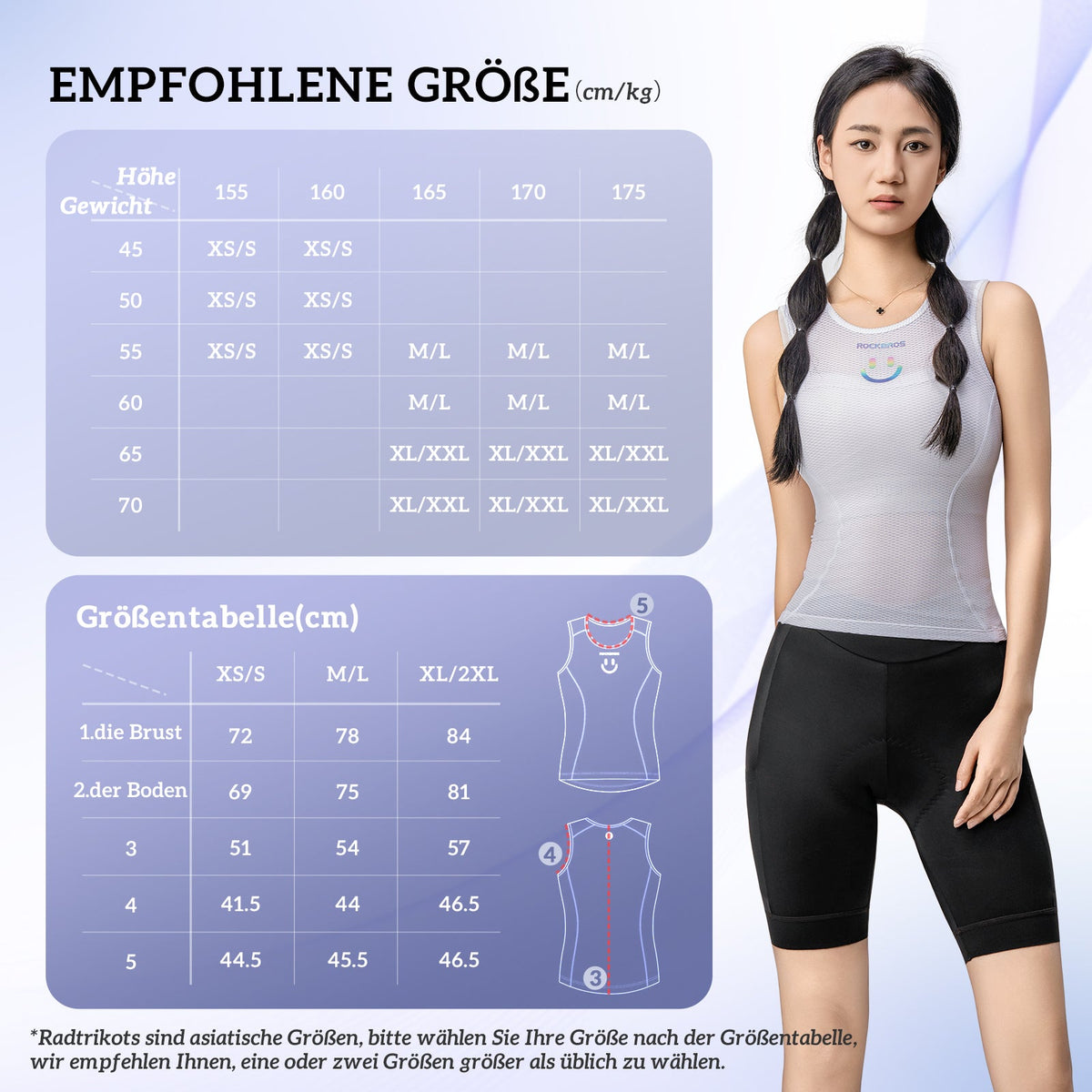 ROCKBROS Top Deportivo para Mujer Transpirable base camiseta interior para ciclismo