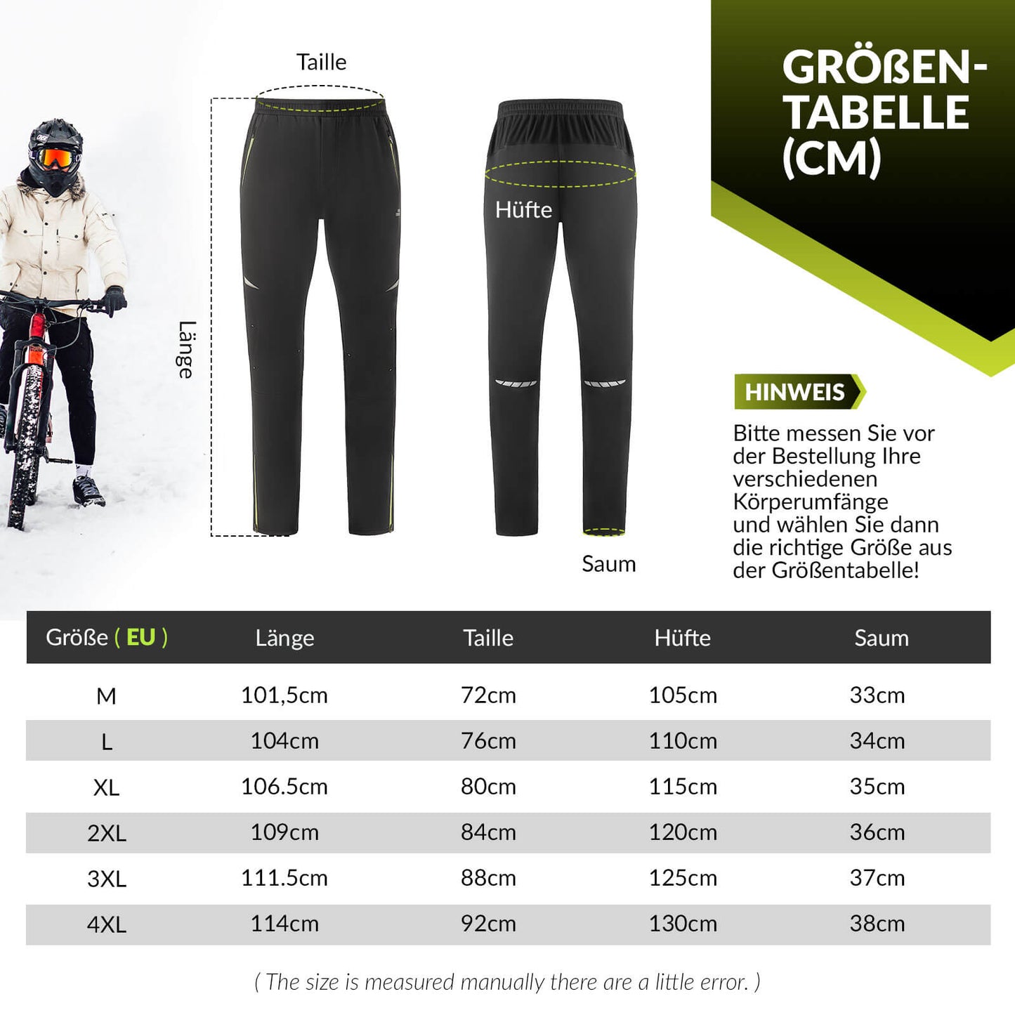 Pantalones de ciclismo para hombre, resistentes al viento y cálidos para deportes de invierno al aire libre, ROCKBROS