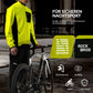 Conjunto de chaqueta y pantalón de ciclismo para hombre, color amarillo, resistente al viento y cálido, para deportes al aire libre, ROCKBROS