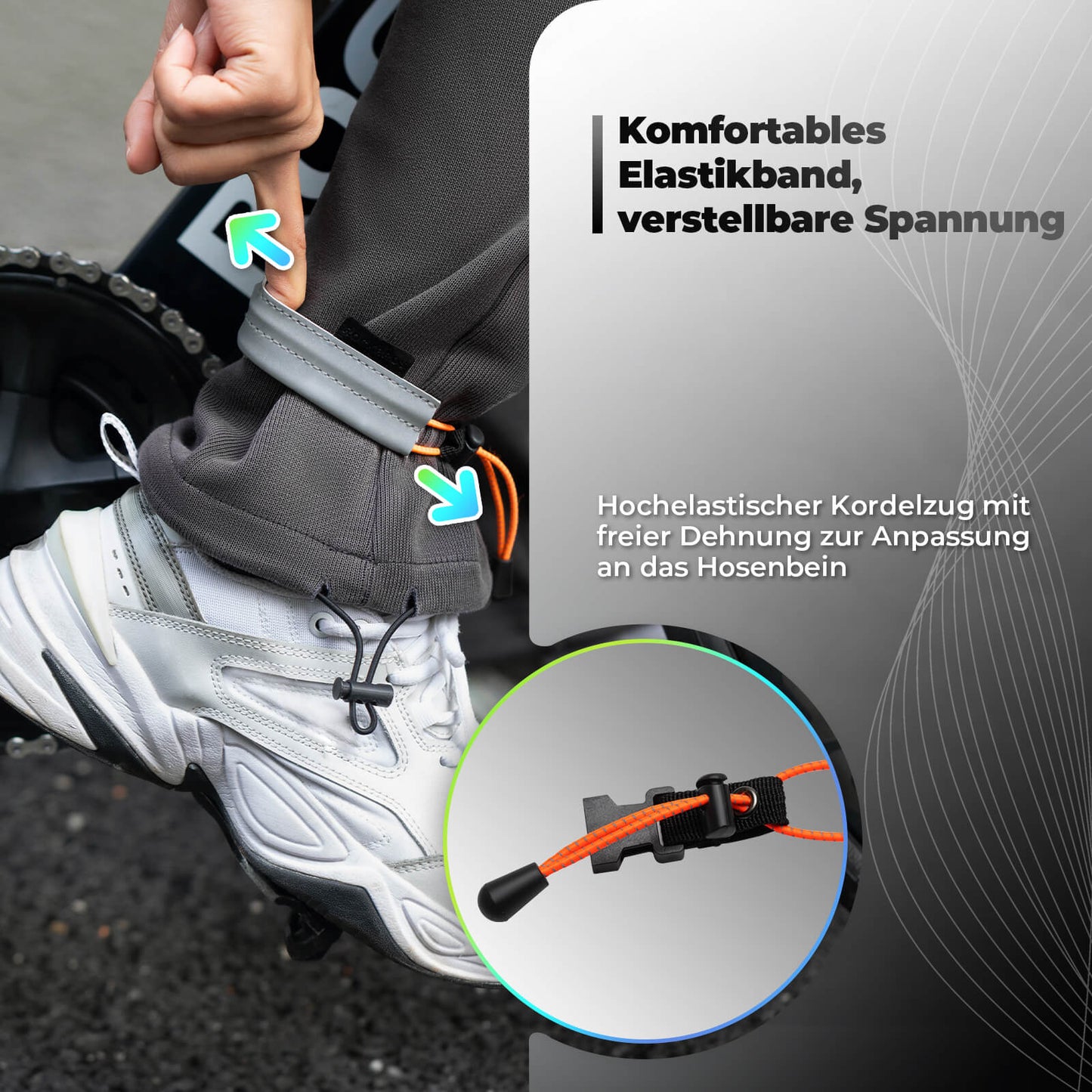 Cinturón reflectante para ciclismo, cinta reflectante ROCKBROS