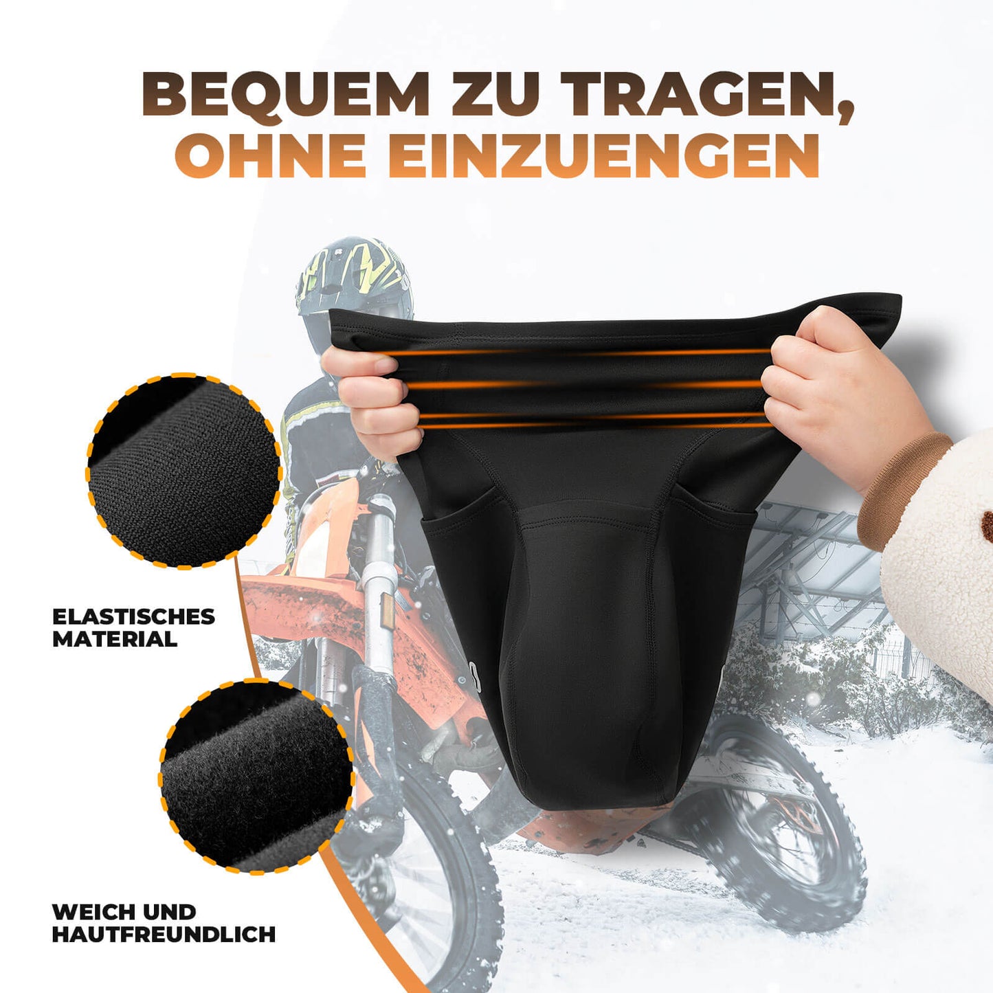 Pasamontañas, protección facial cortavientos para ciclismo, unisex, ROCKBROS