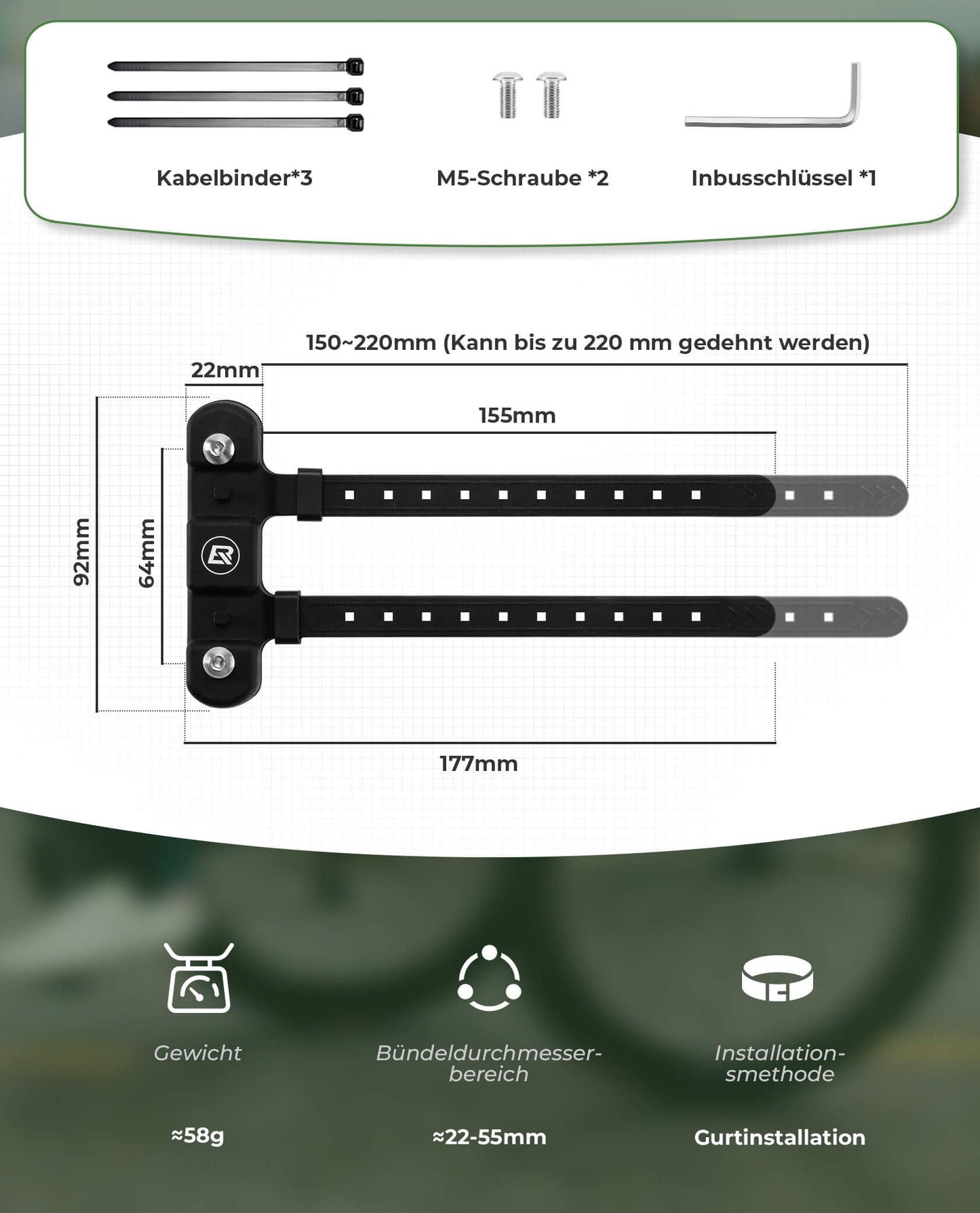 Portabidones universal para bicicletas. No requiere taladros. Base para conversión. ROCKBROS