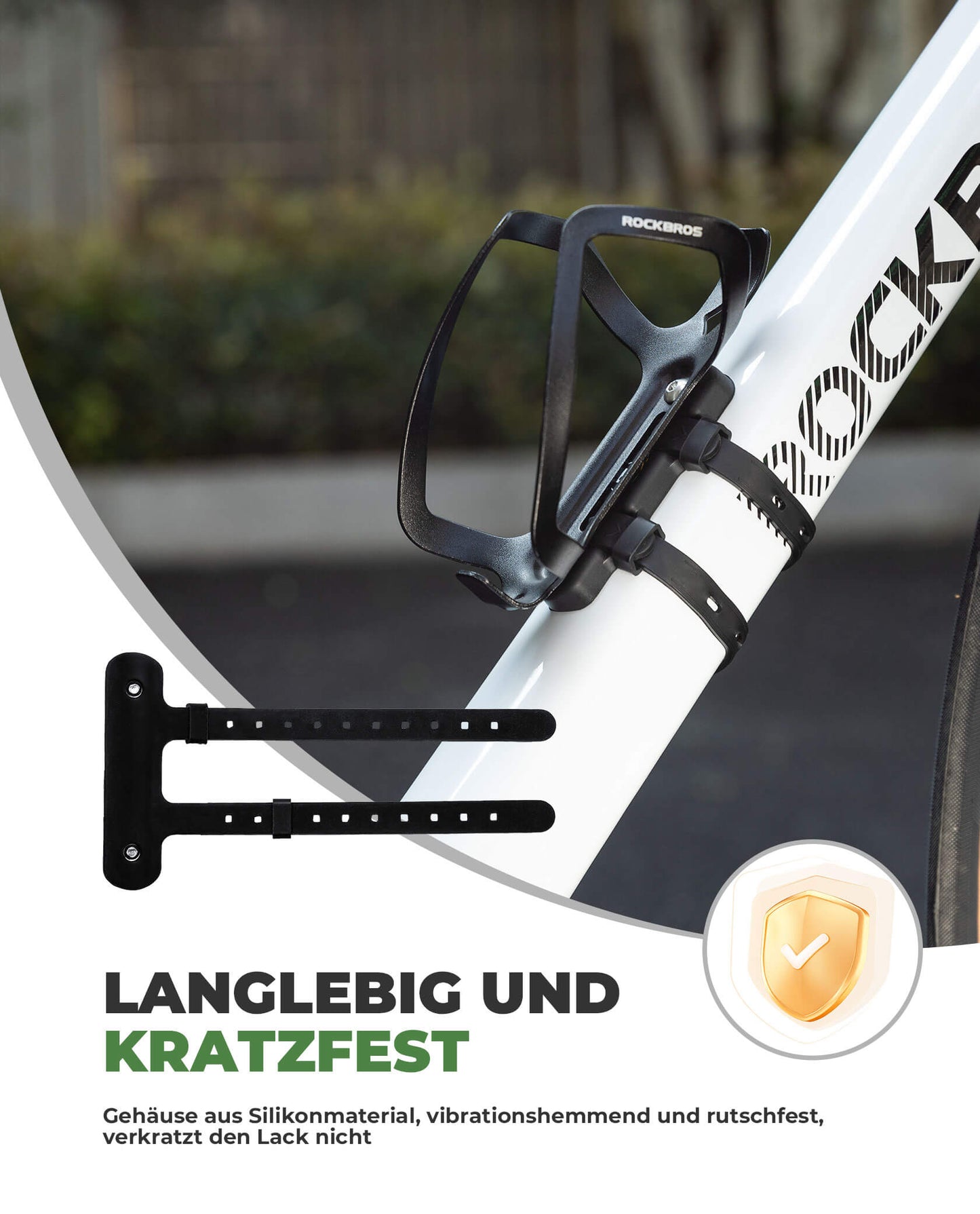 Portabidones universal para bicicletas. No requiere taladros. Base para conversión. ROCKBROS
