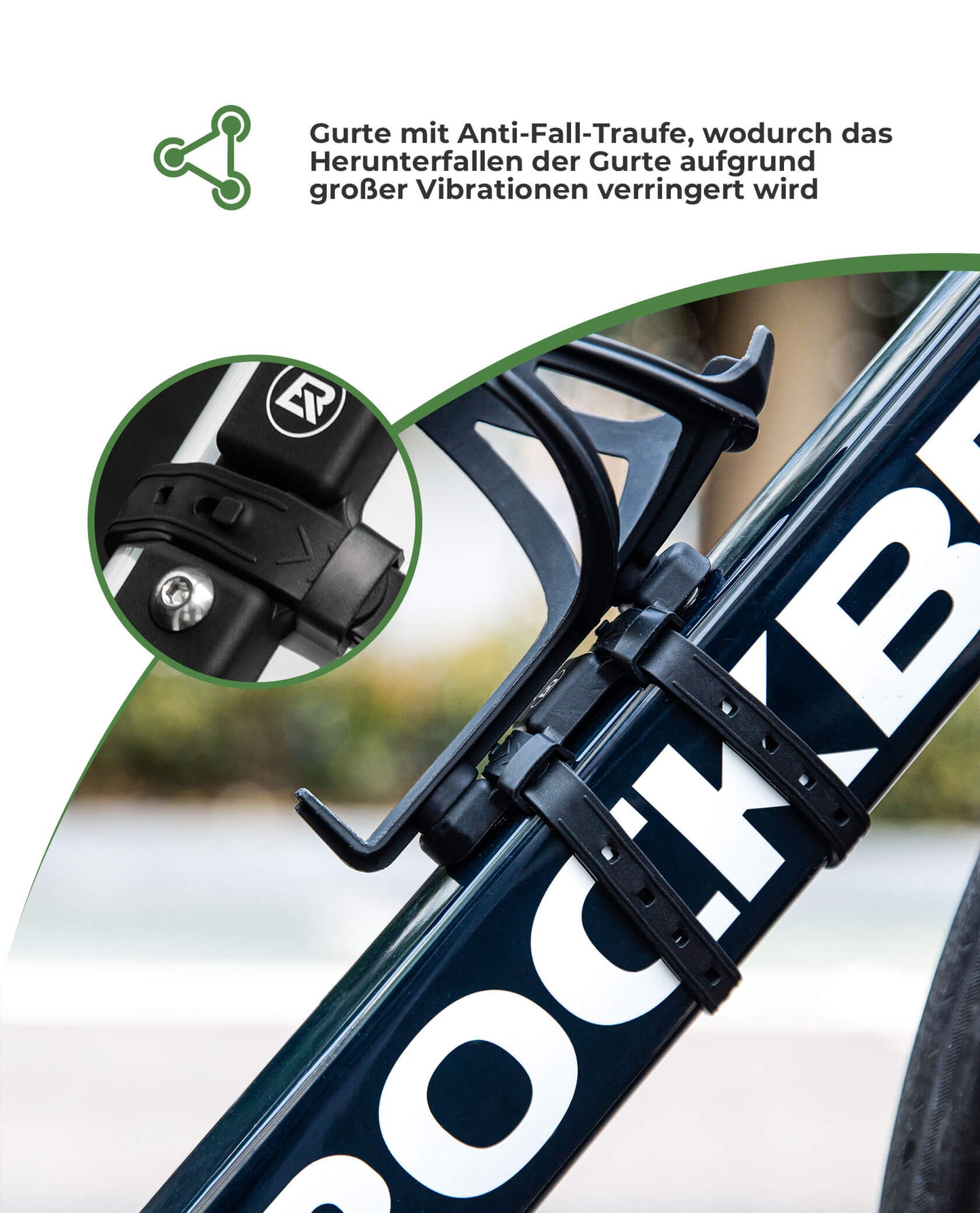 Portabidones universal para bicicletas. No requiere taladros. Base para conversión. ROCKBROS