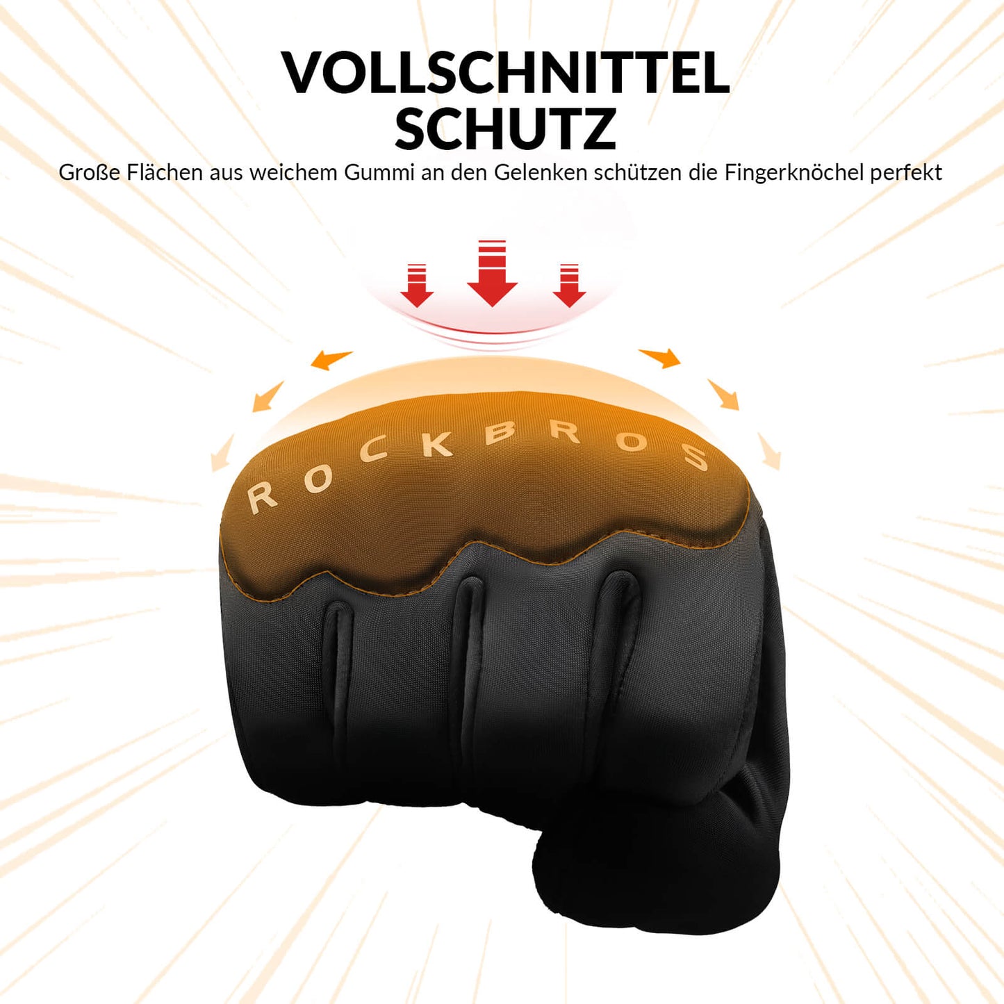 Guantes de ciclismo de invierno con acolchado de gel, compatibles con pantalla táctil, ROCKBROS