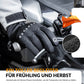 Guantes de ciclismo de invierno con acolchado de gel, compatibles con pantalla táctil, ROCKBROS