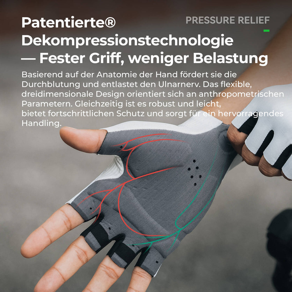 ROCKBROS Elastic Interface® Guantes de ciclismo de medio dedo