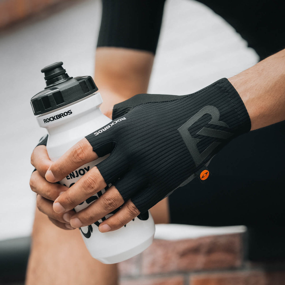 ROCKBROS Elastic Interface® Guantes de ciclismo de medio dedo