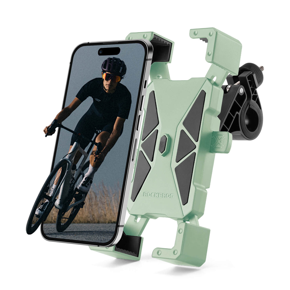 ROCKBROS Soporte de Móvil para Bicicleta Giratorio 360° para Móvil 4.5~7.2"