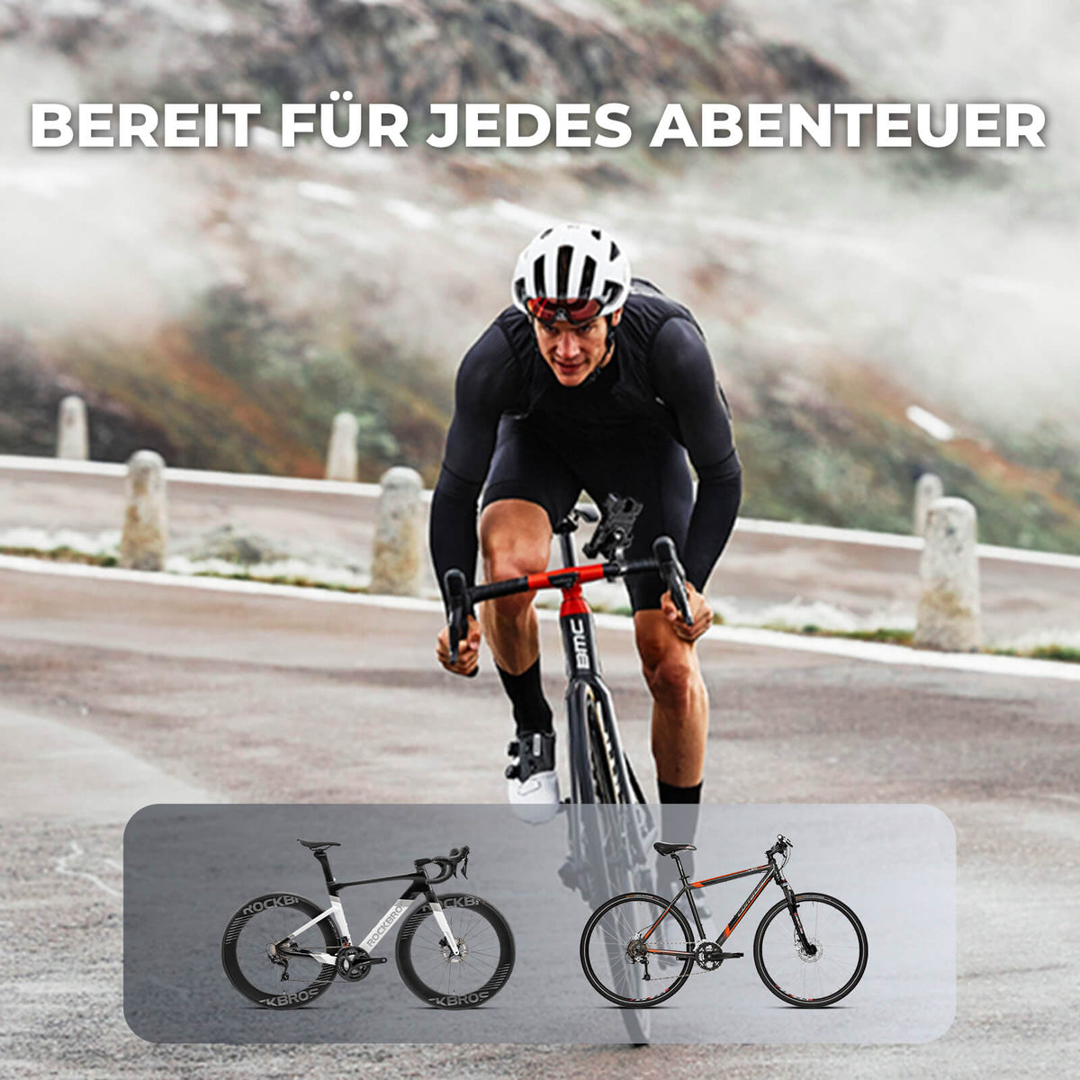 ROCKBROS Soporte de Móvil para Bicicleta Giratorio 360° para Móvil 4.5~7.2"
