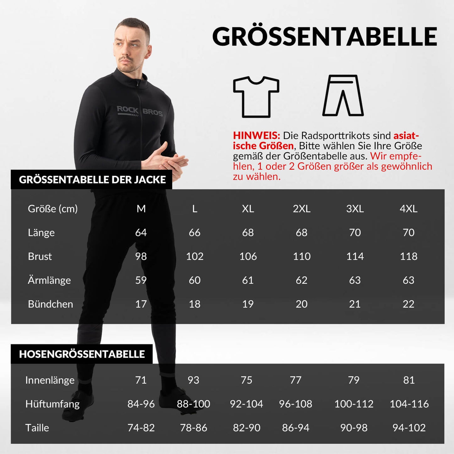 Chaqueta y pantalones de ciclismo Traje de invierno Ropa deportiva de ciclismo ROCKBROS