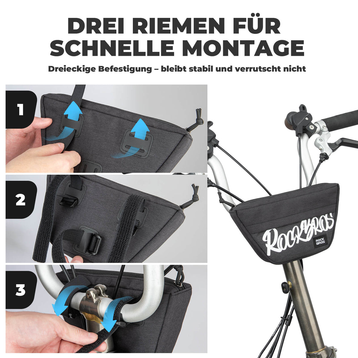 ROCKBROS Bolsa de manubrio Ligera Compacta 0,7L - SketchRide Series